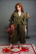 Sable Tweed and African Print Jacket - Small