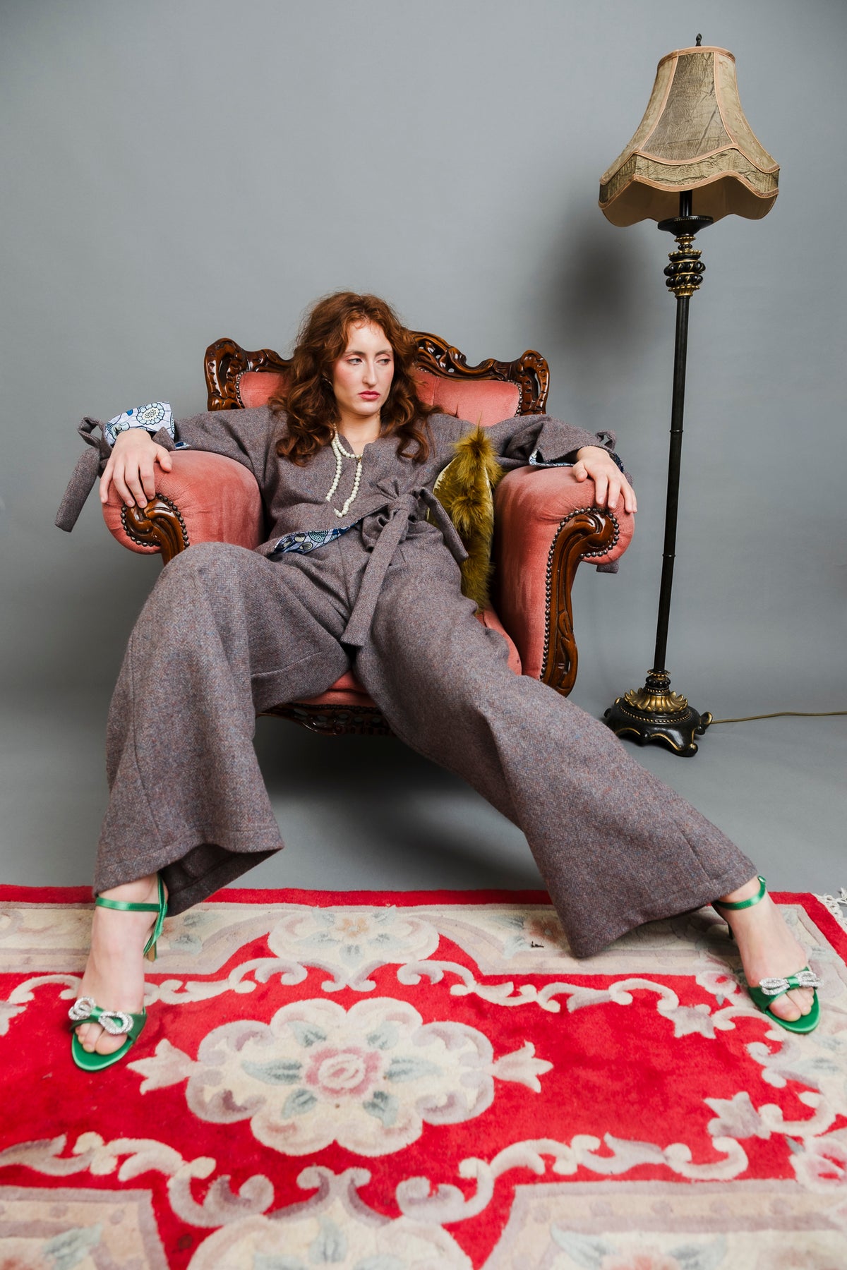 Heather Rusheen Cropped Trousers