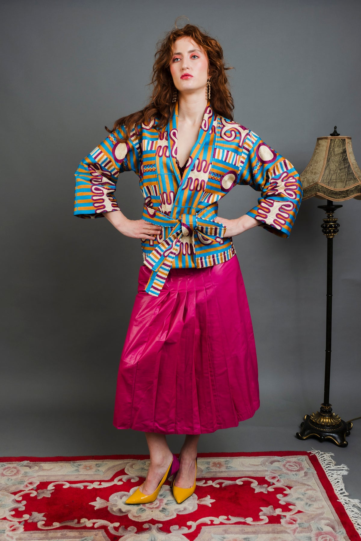 Burgundy Top Note Kimono Jacket