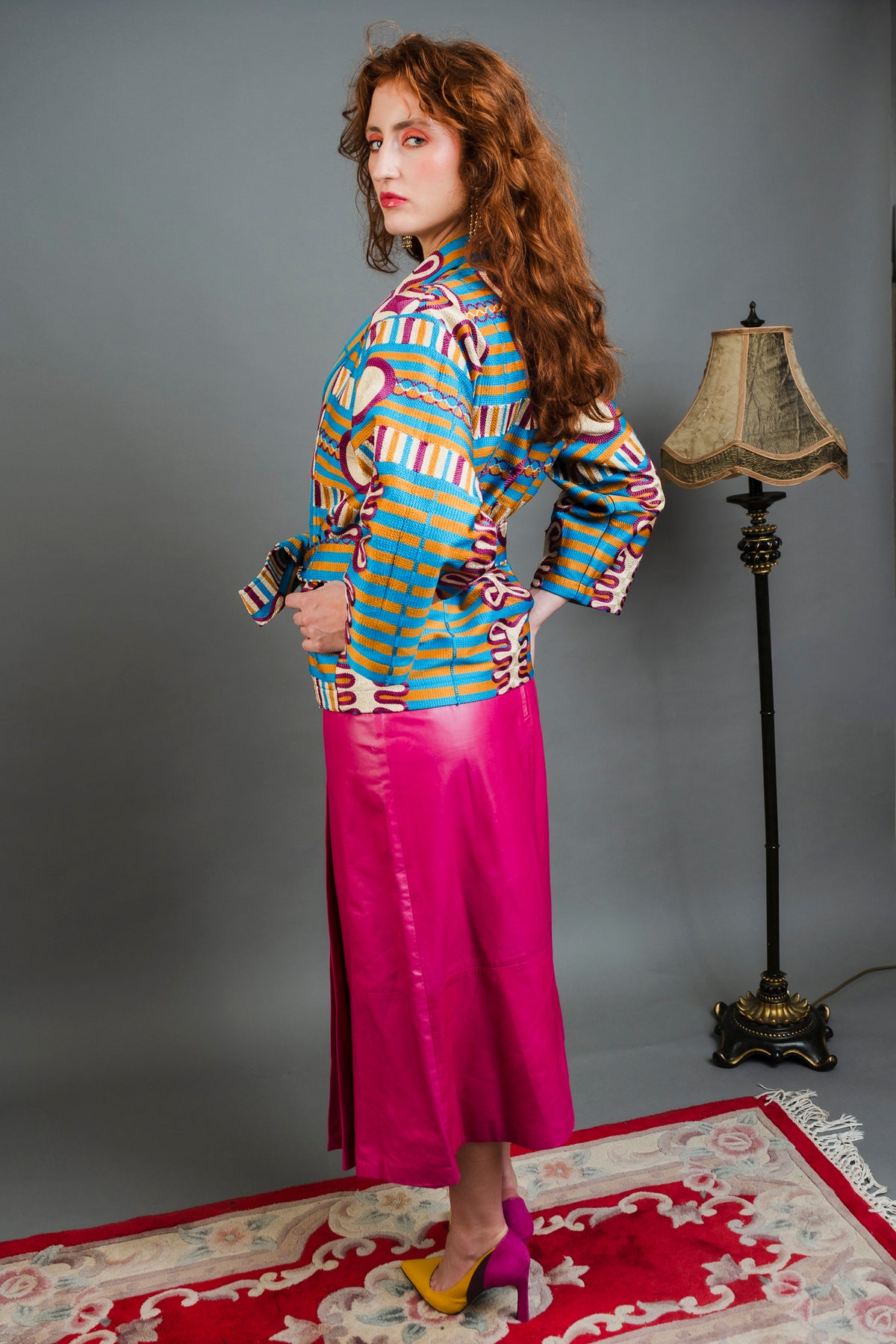 Burgundy Top Note Kimono Jacket