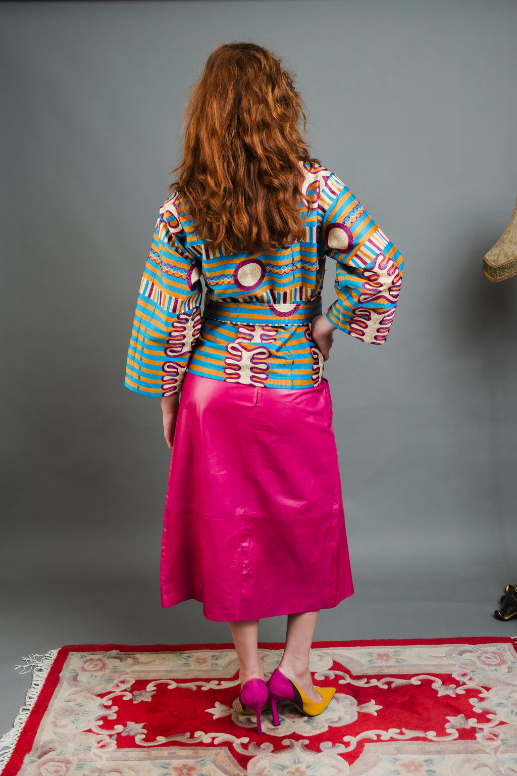 Burgundy Top Note Kimono Jacket