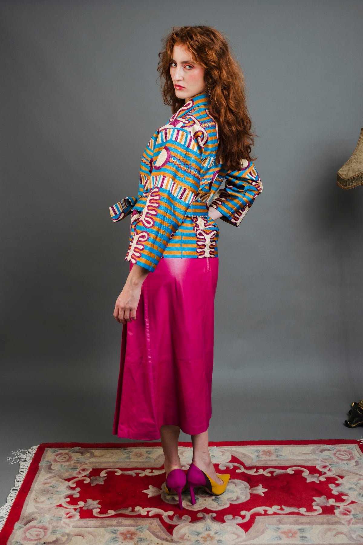 Burgundy Top Note Kimono Jacket