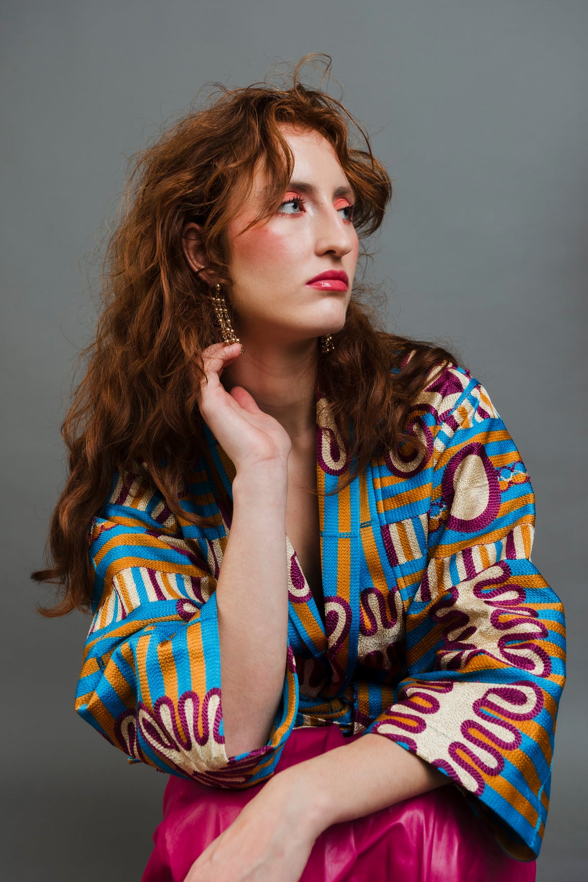 Burgundy Top Note Kimono Jacket