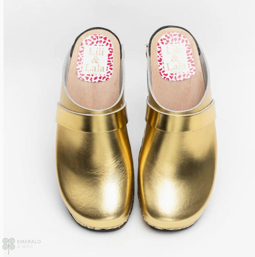 Uptown Clogs 38 / Gold Clogs