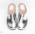 Uptown Clogs 38 / Silver Clogs