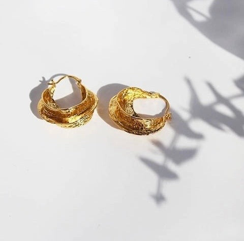 Athena Gold Hoop Earrings