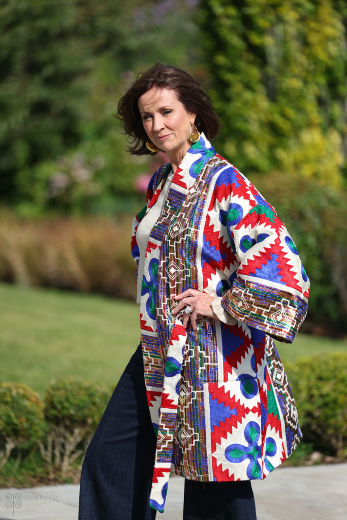 Halcyon Coat Multi Color Lurex / Dry clean only Coat